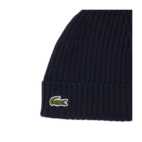 LACOSTE Berretto Cappello Uomo in lana a costine Blu A24 - LACOSTERB0001 - 166 - UNI - Francavilla Moda